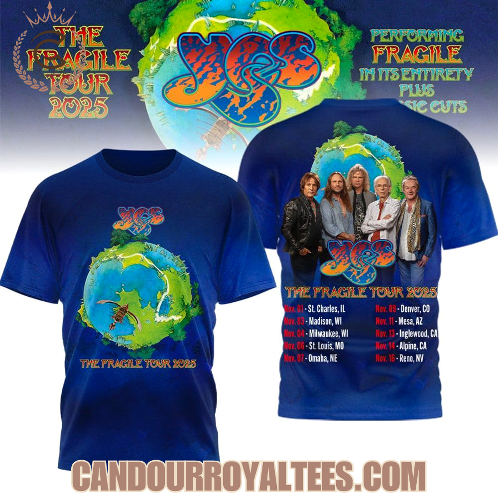 YES The Fragile Tour 2025 T-Shirt YES The Fragile Tour 2025 T-Shirt