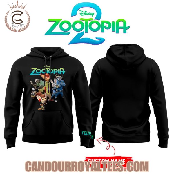 Zootopia 2 Custom Name Black Hoodie