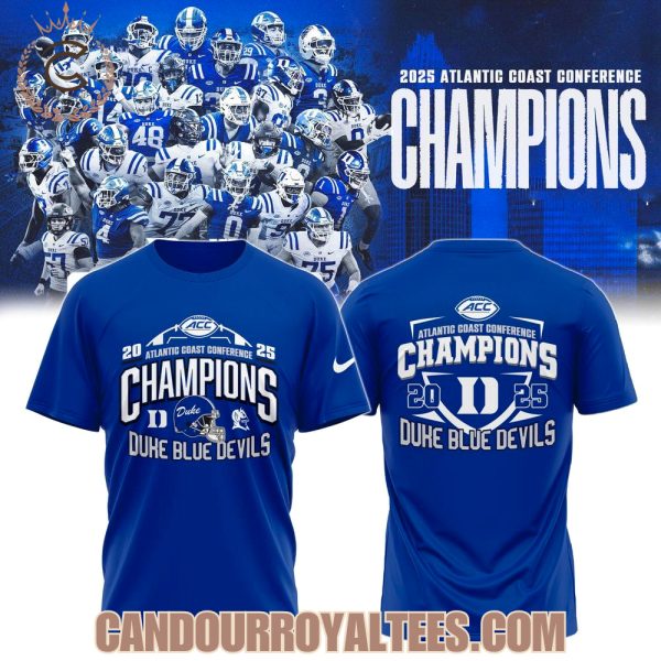 2025 Atlantic Coast Conference Champions Duke Blue Devils Tshirt, Hoodie
