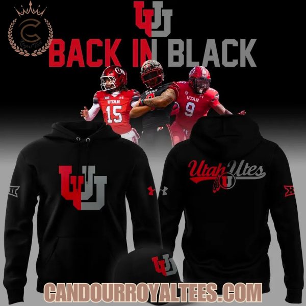 2025 Utah Utes Back In Black Hoodie