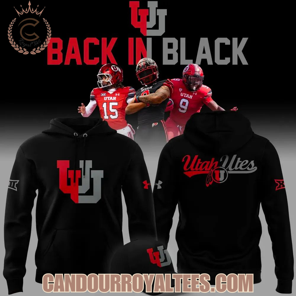 2025 Utah Utes Back In Black Hoodie 2025 Utah Utes Back In Black Hoodie