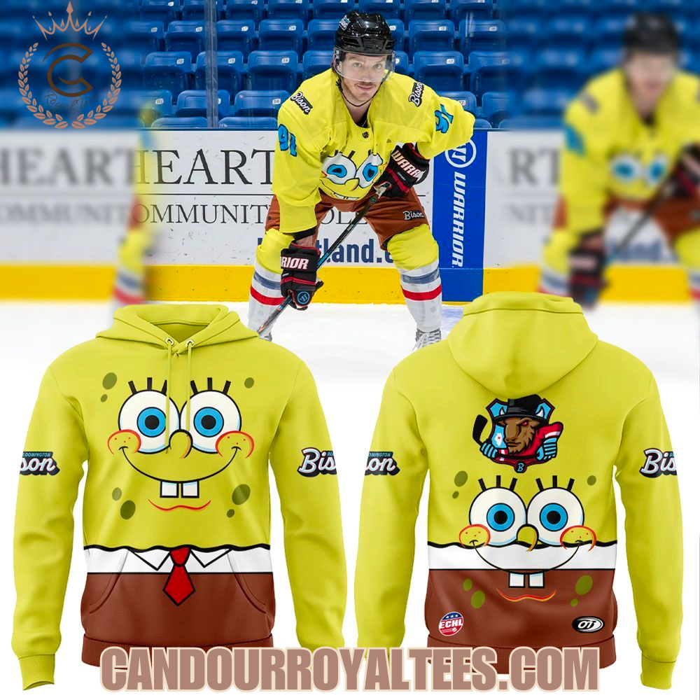 Bloomington Bison SpongeBob Uniform Hoodie Bloomington Bison SpongeBob Uniform Hoodie