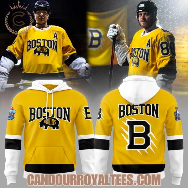 Boston Bruins bold gold Stadium Series Uniform Hoodie