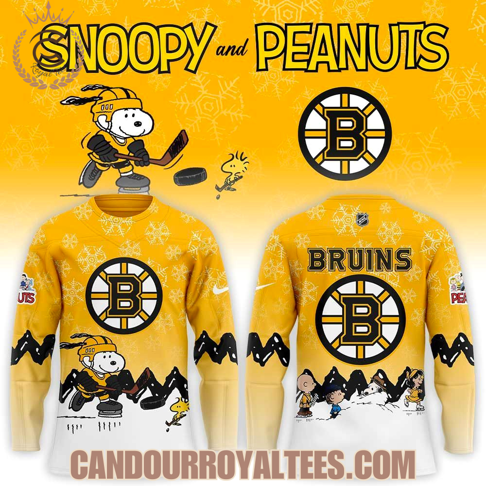 Boston Bruins x Snoopy and Peanuts Hockey Jersey Boston Bruins x Snoopy and Peanuts Hockey Jersey