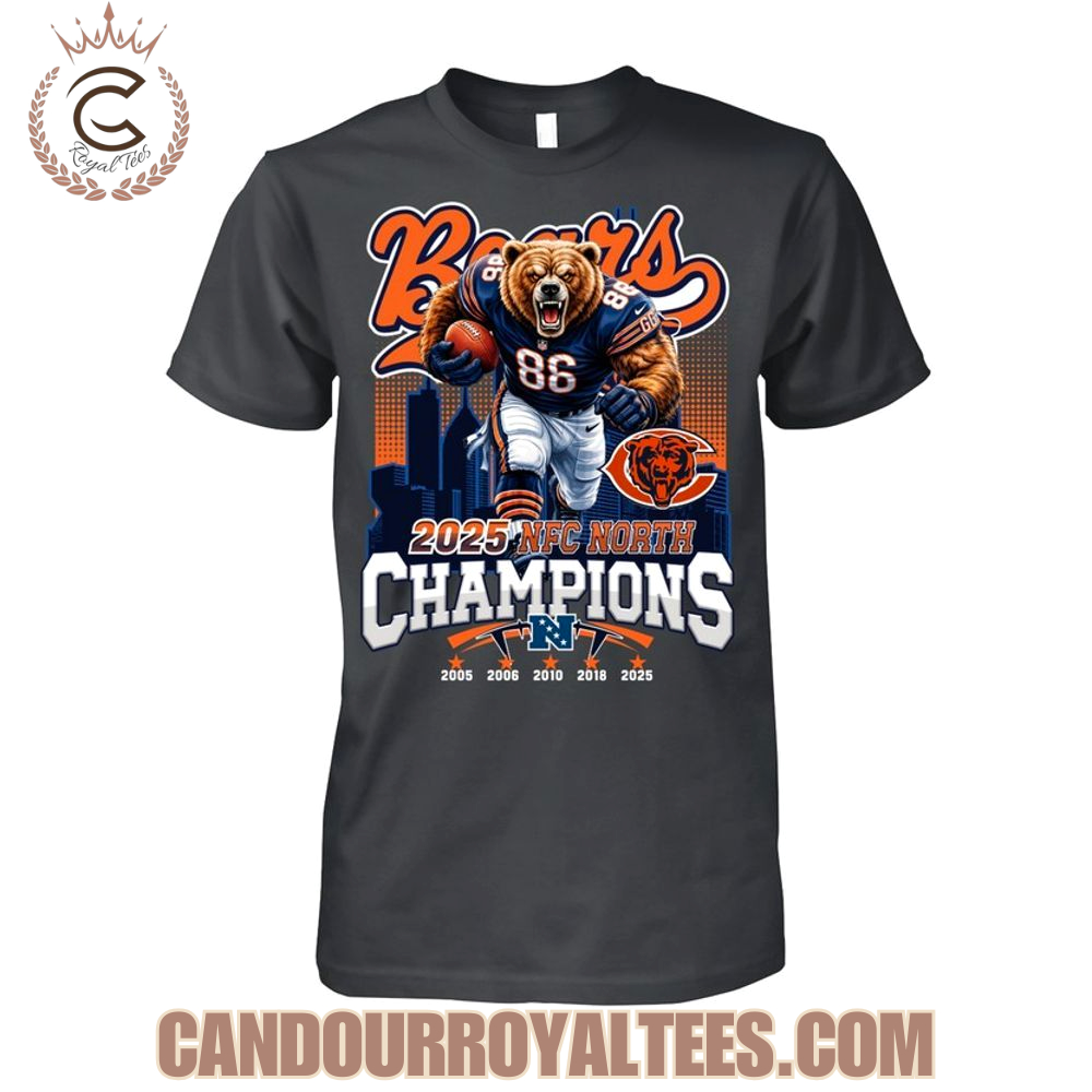 Chicago Bears 2025 NFC North Champions T-Shirt Chicago Bears 2025 NFC North Champions T-Shirt