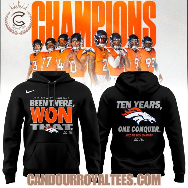 Denver Broncos 2025 AFC West Champions Hoodie