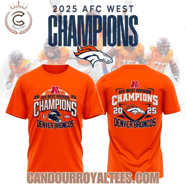 Denver Broncos 2025 AFC West Champions T-Shirt, Hoodie
