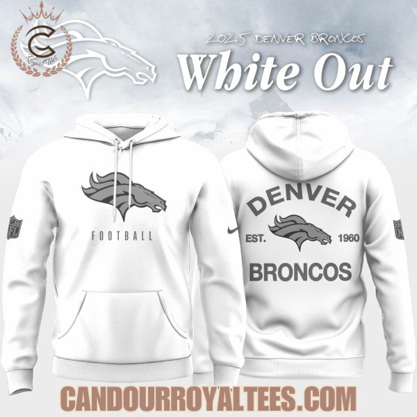 Denver Broncos White Out 2025 Hoodie