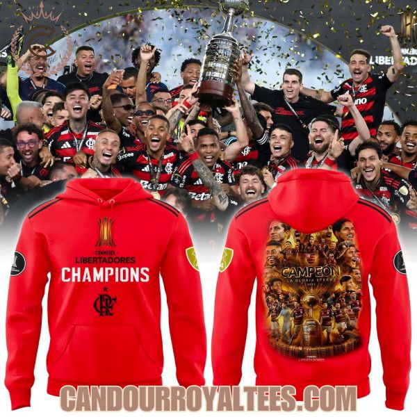Flamengo CONMEBOL Libertadores 4 Champions Hoodie