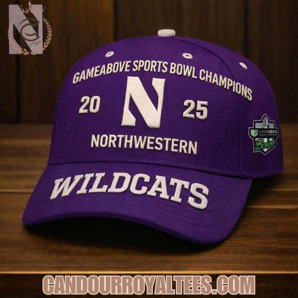 Gameabove Sports Bowl Champions 2025 Northwestern Wildcats Cap