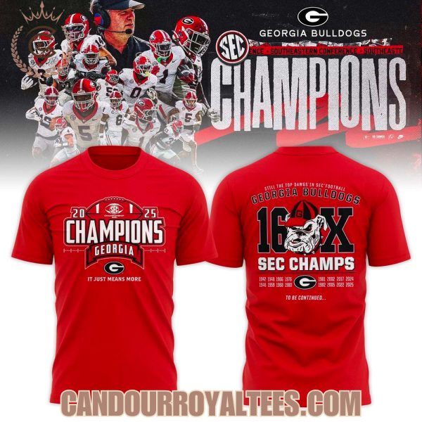 Georgia Bulldogs 16x SEC Football Champions Tshirt, Hoodie