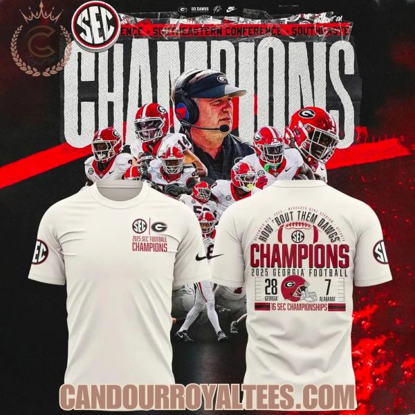 Georgia Bulldogs 2025 SEC Football Champions Score Tshirt, Hoodie