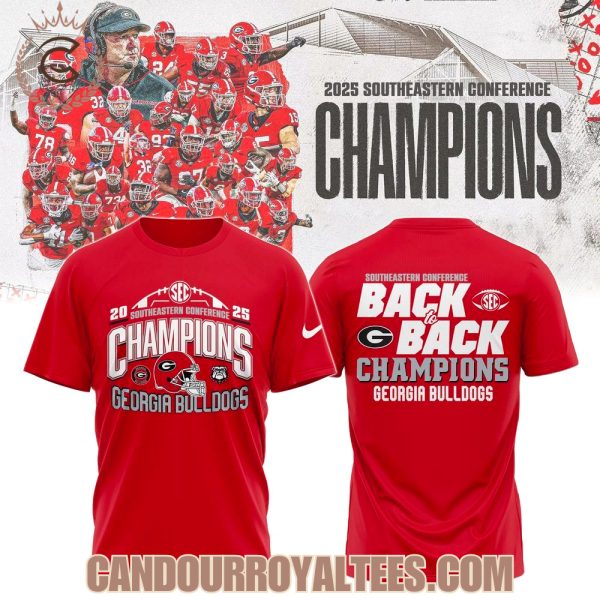 Georgia Bulldogs 2025 SEC Football Conference Champions T-Shirt