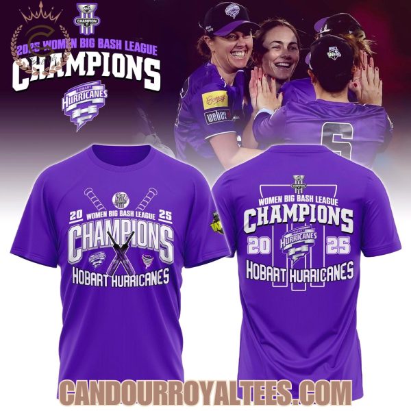 Hobart Hurricanes 2025 WBBL Champions T-Shirt