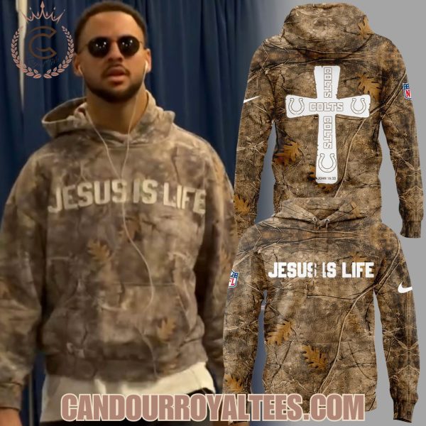 Indianapolis Colts Jesus Is Life Realtree Hoodie