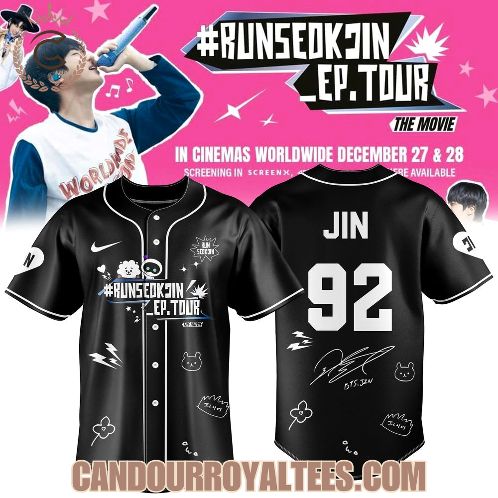 JIN: RunSeokjin Ep. Tour The Movie Baseball Jersey JIN: RunSeokjin Ep. Tour The Movie Baseball Jersey