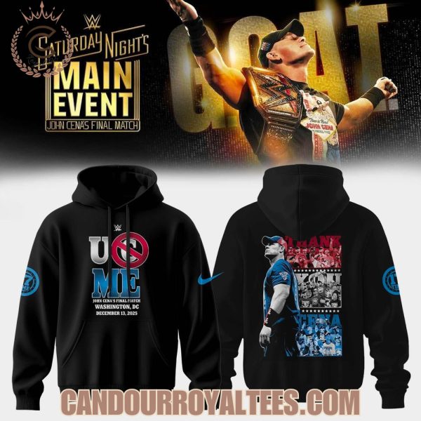 John Cena Final Match 2025 Thank you Cena Hoodie
