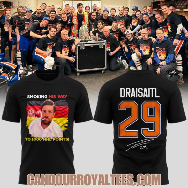 Leon Draisaitl Edmonton Oilers 1000 Career Points Tshirt, Hoodie