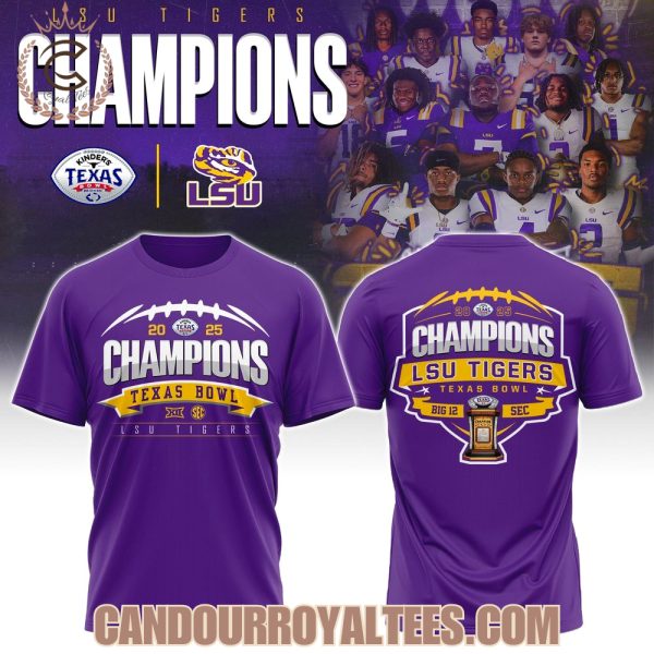 LSU Tigers Texas Bowl Champions 2025 T-shirt, Hoodie