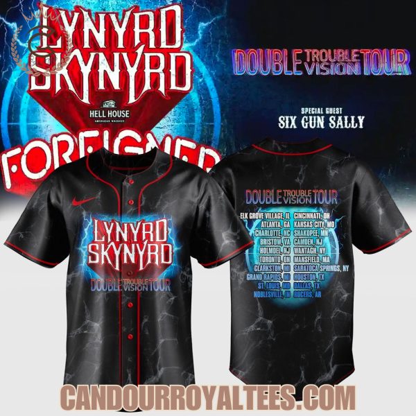 Lynyrd Skynyrd Double Trouble Double Vision Tour Baseball Jersey