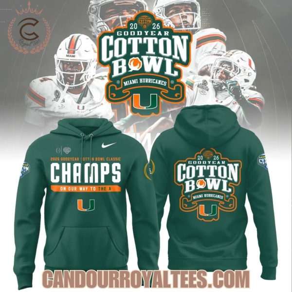 Miami Hurricanes Cotton Bowl Champions 2026 Tshirt, Hoodie