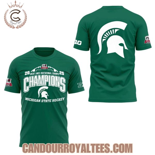Michigan State Hockey 2025 Great Lakes Invitational Champions Tshirt, Hoodie