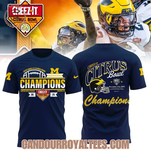 Michigan Wolverines 2025 Cheez-It Citrus Bowl Champions Tshirt, Hoodie