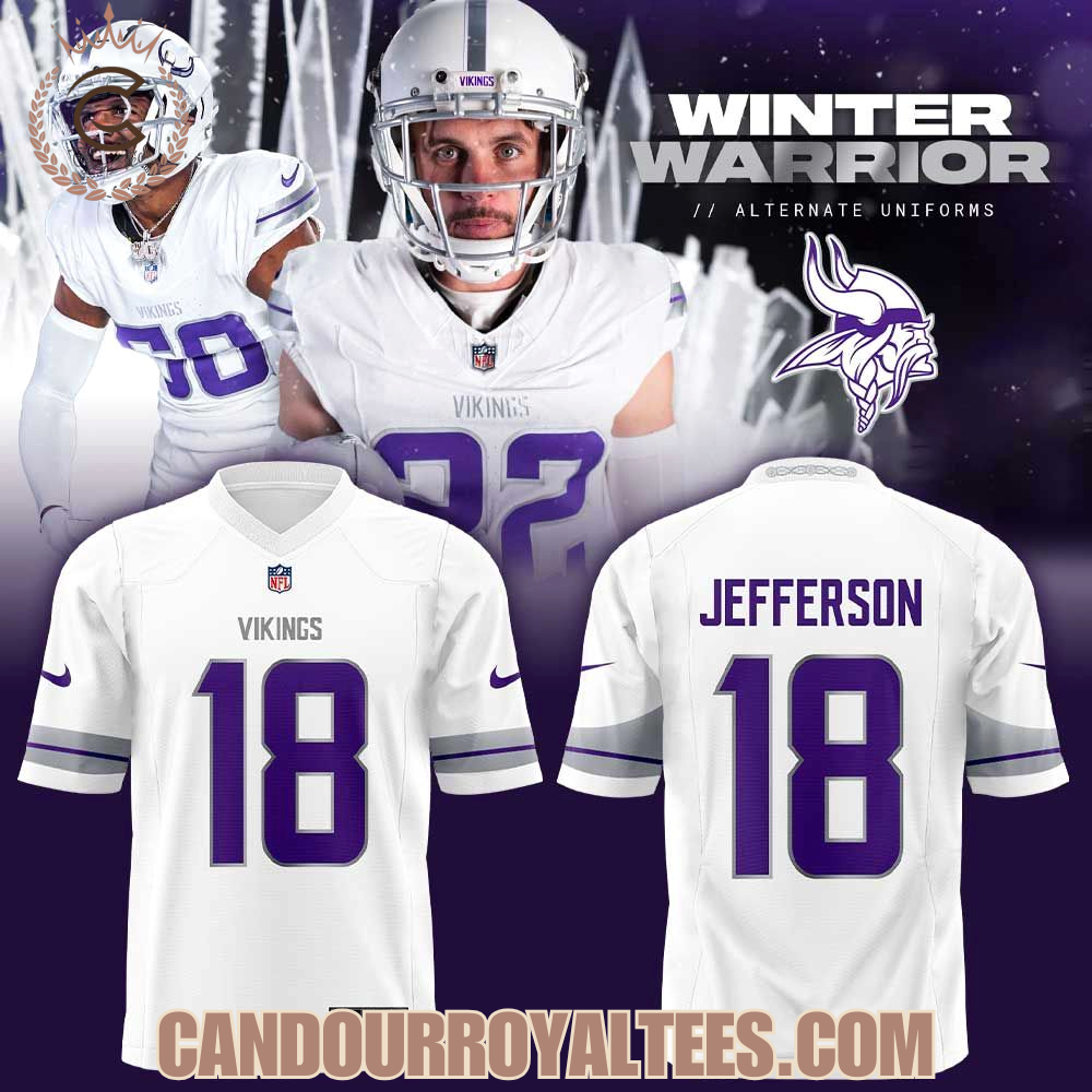 Minnesota Vikings Winter Whiteout Uniform Football Jersey Minnesota Vikings Winter Whiteout Uniform Football Jersey