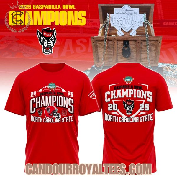 NC State Wolfpack 2025 Gasparilla Bowl Champs Tshirt, Hoodie