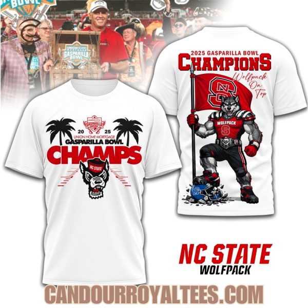 NC State Wolfpack Union Home Mortgage Gasparilla Bowl Champions 2025 T-Shirt