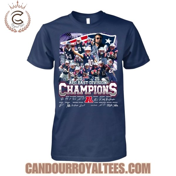 New England Patriots 2025 AFC East Division Champions T-Shirt