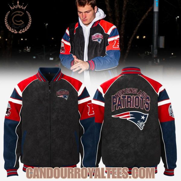 New England Patriots Black Raglan Jacket