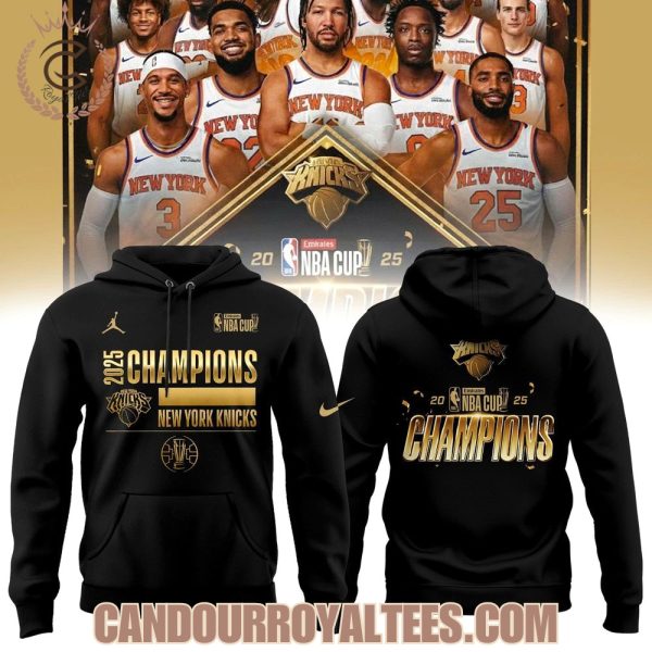 New York Knicks x NBA Cup Champions 2025 Hoodie