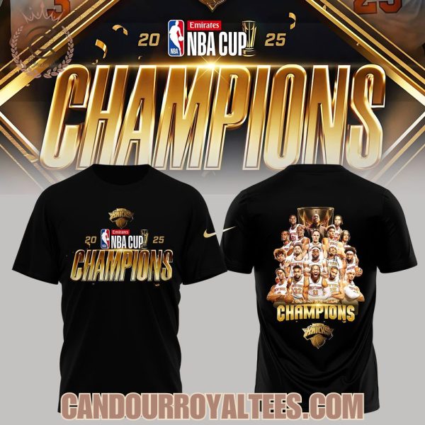 New York Knicks x NBA Cup Champions 2025 Tshirt, Hoodie