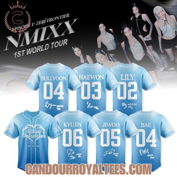 NMIXX Blue Valentine Baseball Jersey