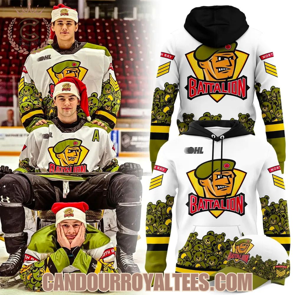 North Bay Battalion Teddy Bear Toos 2025 Hoodie North Bay Battalion Teddy Bear Toos 2025 Hoodie