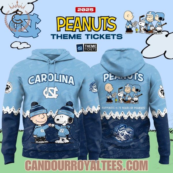 North Carolina Tar Heels x 75th Anniversary Of Peanuts 2025 Hoodie