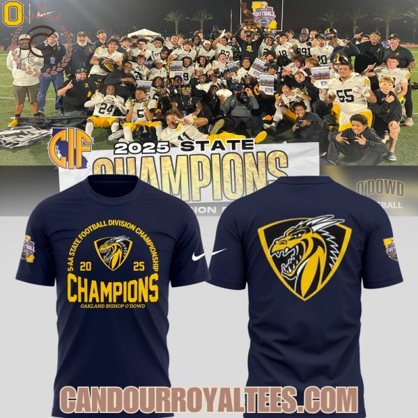 Oakland Bishop 2025 Division 5-AA State Champions T-Shirt