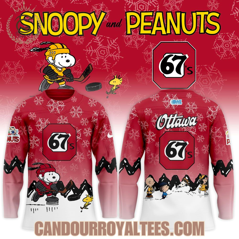 Ottawa 67's Snoopy and Peanuts Hockey Jersey Ottawa 67's Snoopy and Peanuts Hockey Jersey