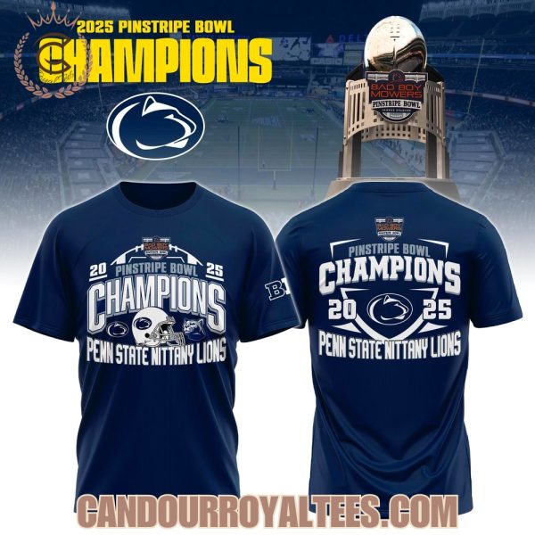 Penn State Nittany Lions Pinstripe Bowl Champions 2025 T-Shirt, Hoodie