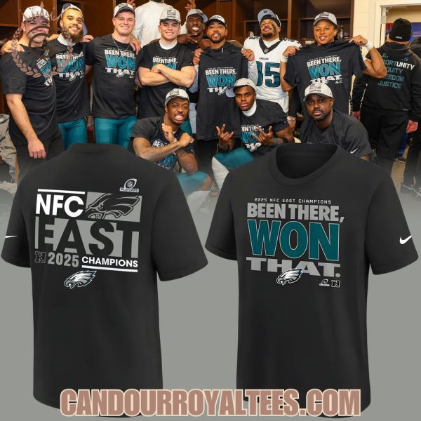 Philadelphia Eagles 2025 NFC East Division Champions Locker Room Trophy T-Shirt