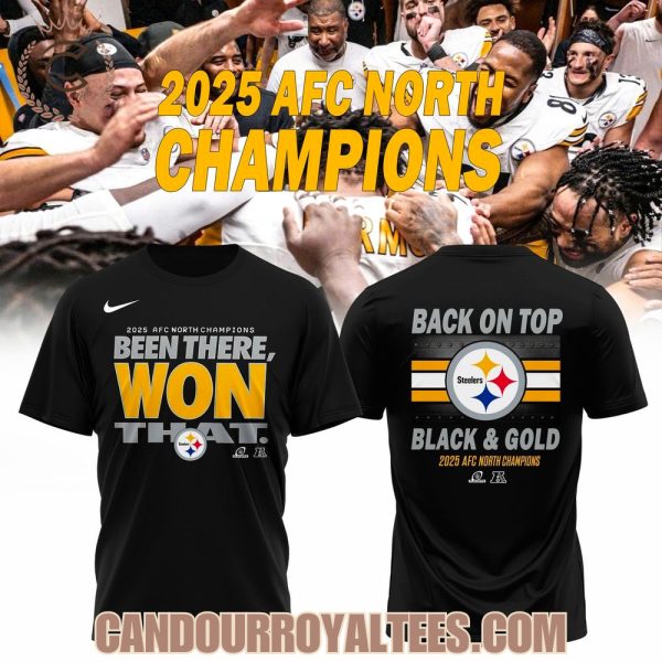 Pittsburgh Steelers 2025 AFC North Champions Tshirt, Hoodie