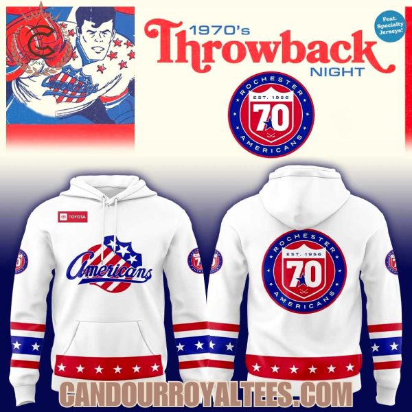 Rochester Americans 70th Anniversary Throwback Series Uniform Hoodie