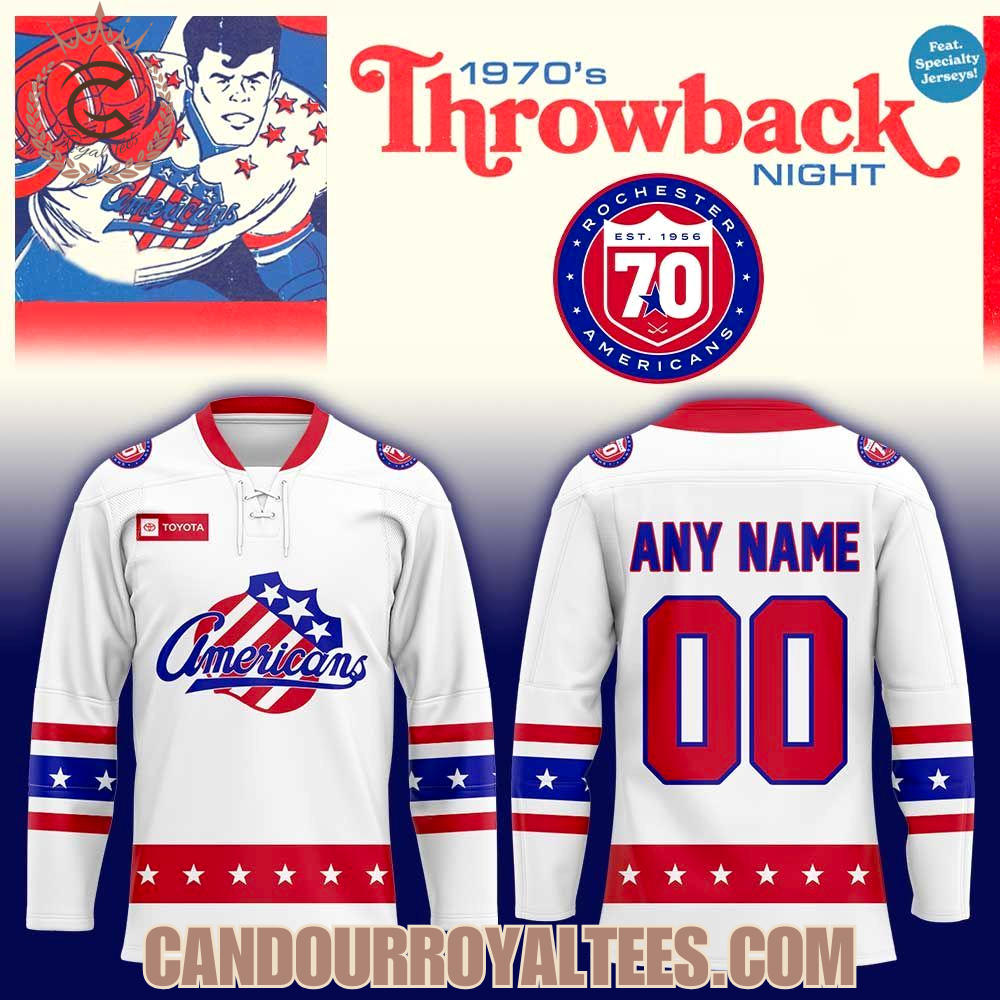 Rochester Americans 70th Anniversary Throwback Series Uniform Jersey Rochester Americans 70th Anniversary Throwback Series Uniform Jersey