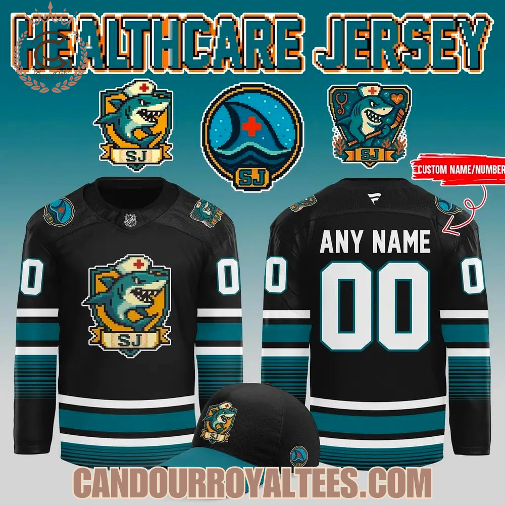 San Jose Sharks Behind The Logo Hockey Jersey San Jose Sharks Behind The Logo Hockey Jersey