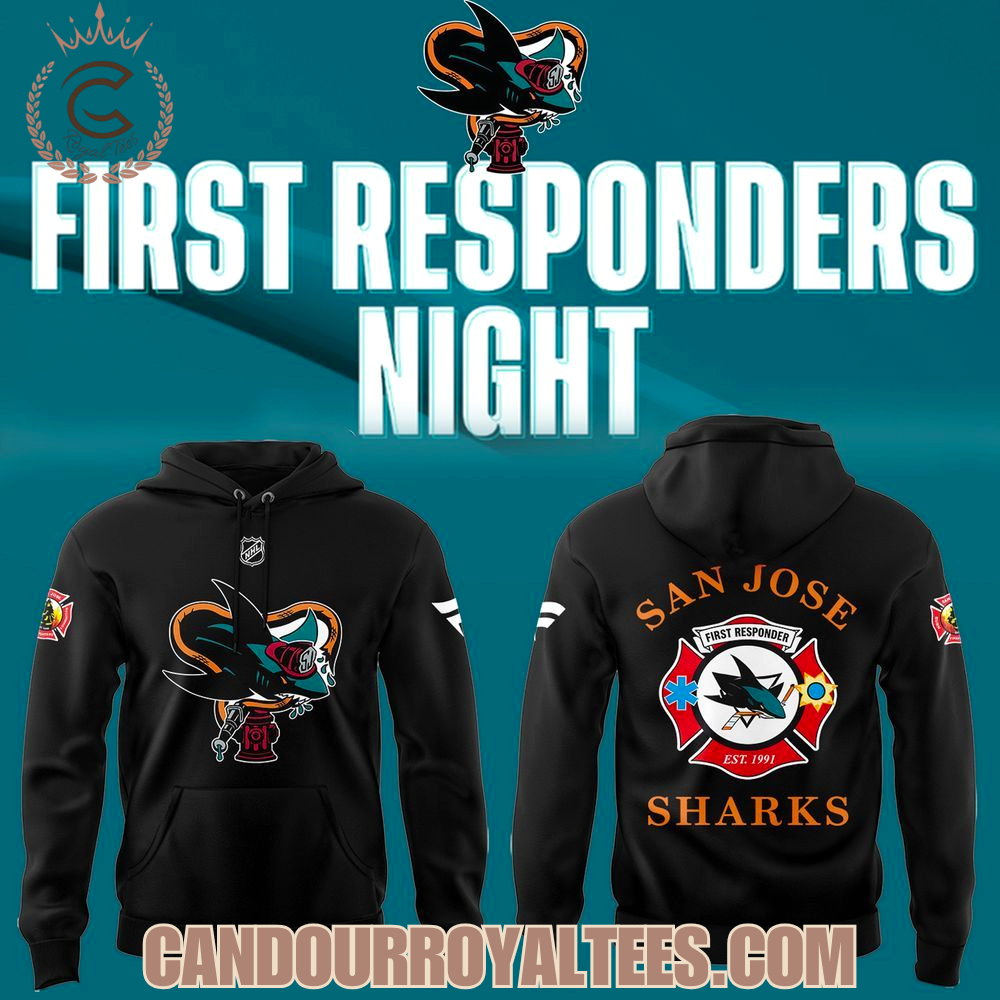 San Jose Sharks First Responders Night Hoodie San Jose Sharks First Responders Night Hoodie