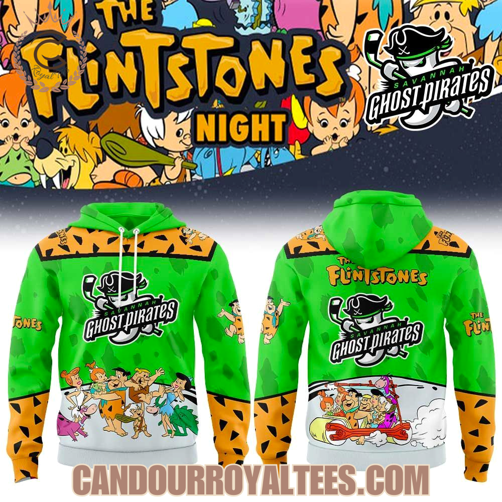 Savannah Ghost Pirates The Flintstone Night Hoodie Savannah Ghost Pirates The Flintstone Night Hoodie