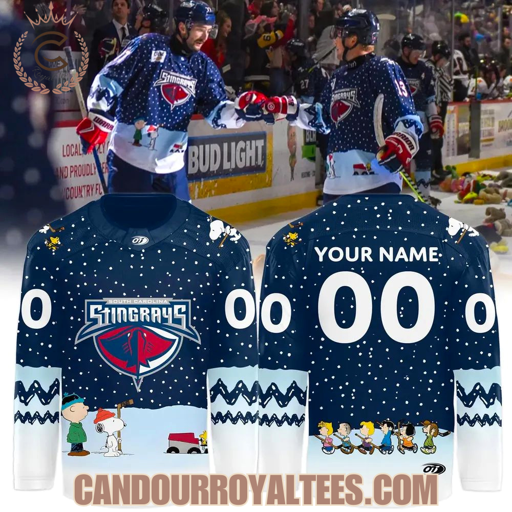 Snoopy South Carolina Stingrays Peanuts Hockey Jersey Snoopy South Carolina Stingrays Peanuts Hockey Jersey