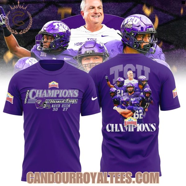 TCU Horned Frogs 2025 Valero Alamo Bowl Champions Tshirt, Hoodie