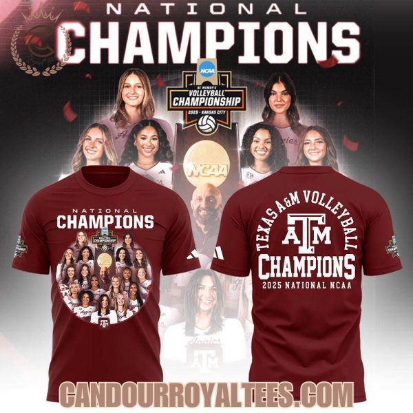 Texas A&M Aggies Volleyball 2025 National Champions Tshirt, Hoodie